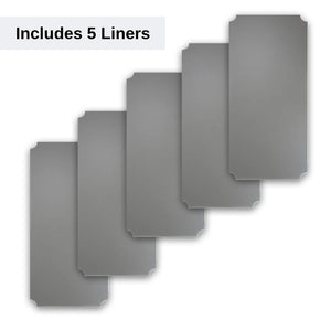 New houseables wire shelf liner plastic non adhesive 14x30 5 pk clear gray utility rack protector mats for drawers kitchen cabinet tier shelving unit cupboard heavy duty nonslip waterproof