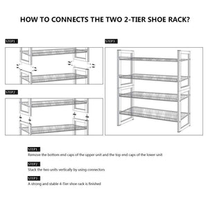 Exclusive rackaphile 4 tier stackable metal shoe rack mesh utility shoe storage organizer shelf for closet bedroom entryway 32 3 28 9 12 bronze