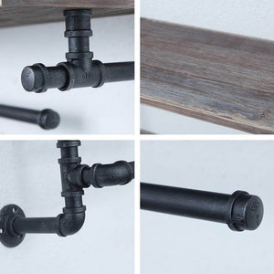 Amazon industrial towel rack with 3 towel bar 24in rustic bathroom shelves wall mounted farmhouse black pipe shelving wood shelf metal floating shelves towel holder iron distressed shelf over toilet