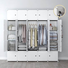 Load image into Gallery viewer, Top rated yozo modular closet portable wardrobe for teens kids chest drawer ployresin clothes storage organizer cube shelving unit multifunction toy cabinet bookshelf diy furniture white 25 cubes