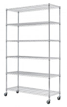 Load image into Gallery viewer, Discover home it 6 shelf commercial adjustable steel shelving systems on wheels wire shelves shelving unit or garage shelving storage racks