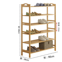 Load image into Gallery viewer, Top rated gx xd simple multi layer bamboo shoe rack dust proof multifunction shoe tower shoe cabinet space saving easy to assemble shoe organizer unit entryway shelf organize your closet cabinet or entryway r