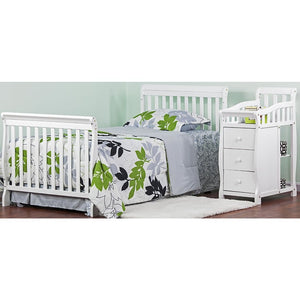 Dream On Me Jayden 2 in 1 Convertible With Changer, White