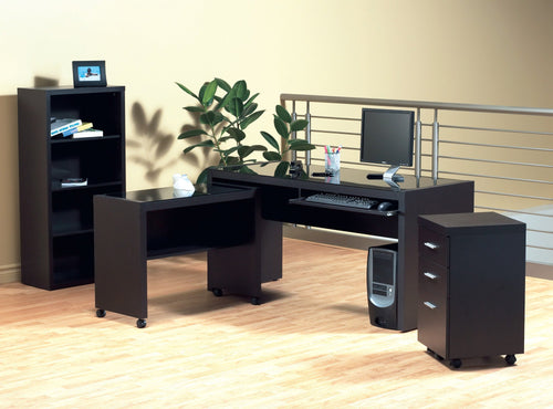 3 DRAWER CAPPUCCINO ON CASTORS FILING CABINET