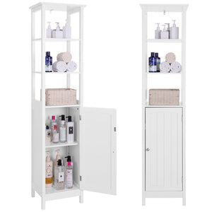 Products vasagle floor cabinet multifunctional bathroom storage cabinet with 3 tier shelf free standing linen tower wooden white ubbc63wt