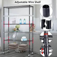 Load image into Gallery viewer, Featured 6 tier storage shelves metal wire shelving unit height adjustable nsf heavy duty garage shelving with wheels 48x18x82 commercial grade utility shelf rack for restaurant basement garage kitchen