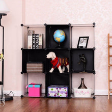 Load image into Gallery viewer, Discover tangkula cube storage organizer 9 cube bookshelf diy plastic closet cabinet modular bookcase storage shelving for bedroom living room office 43 5l x 14 6 w x 43 5h