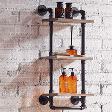Load image into Gallery viewer, On amazon warm van industrial vintage bathroom towel rack wall mount towel pipe shelf bar organization wine racks kitchen accessories storage tool cabinet 24 l x 8 6w x 33 5 h inch
