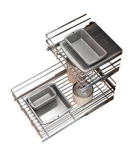 Cheap rev a shelf 5wb2 2122 cr 21 in w x 22 in d base cabinet pull out chrome 2 tier wire basket