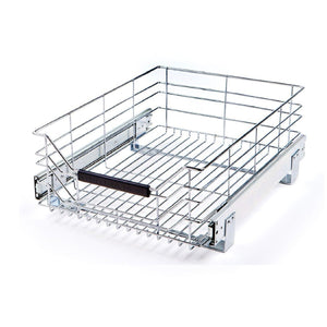 Seville Classics UltraDurable Commercial-Grade Pull-Out Sliding Steel Wire Cabinet Organizer Drawer, 14" W x 17.75" D x 6.3" H