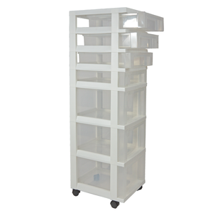 Tower 7-Drawer 4S3L White