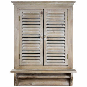 Best american art decor rustic country window shutter wall vanity accent mirror with shelf and towel rod 28 25h x 21l x 4 75d