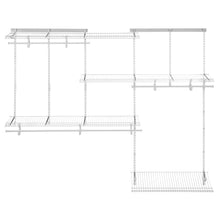 Load image into Gallery viewer, Storage organizer closetmaid 22875 shelftrack 5ft to 8ft adjustable closet organizer kit white