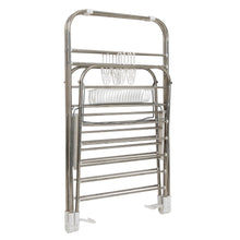 Load image into Gallery viewer, Shop heavy duty laundry drying rack chrome steel clothing shelf for indoor and outdoor use best used for shirts pants towels shoes by everyday home