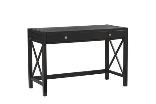 Anna X Side Design Desk- Antique Black