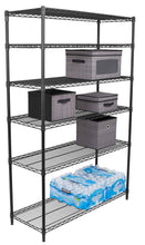 Load image into Gallery viewer, Shop for internets best 6 tier wire shelving rack nsf wide flat black home storage heavy duty shelf wide adjustable freestanding rack unit kitchen business organization commercial industrial