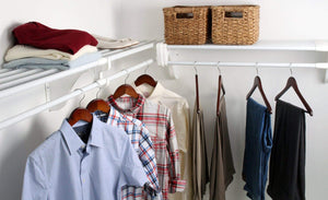 Exclusive ez shelf diy closet organizer kit expandable to 12 2 ft of hanging shelf space white