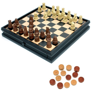 Chess And Checkers 15" Medieval