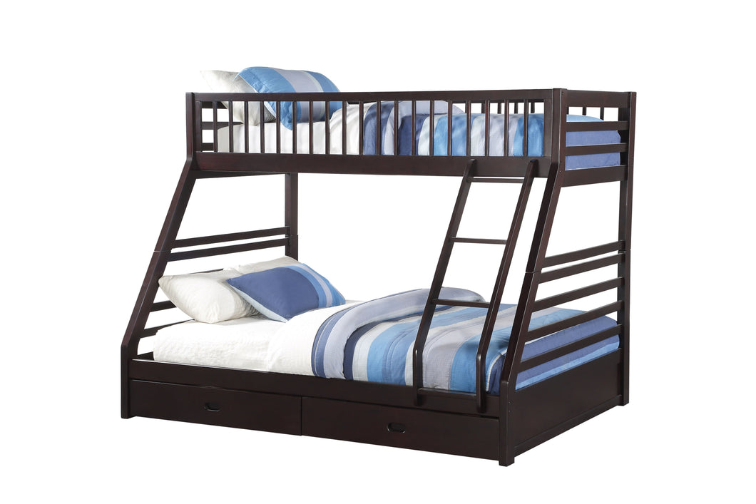 Acme 37425 Jason Espresso XL Twin Queen Bunk Bed with Drawers