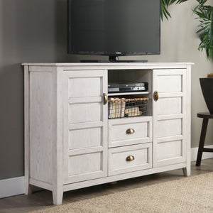 Angelo White Wash 52" Rustic Chic TV Console