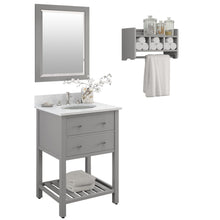 Load image into Gallery viewer, Lovington Gray Bath Vanity Set with Shelf/Mirror