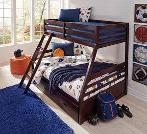 Ashley B328 Halanton Twin Over Full Bunk Bed With Storage