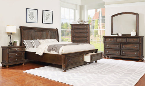 Chelsea 8-Piece King Storage Bedroom Package – Rustic|Ensemble de chambre à coucher Chelsea 8 pièces avec très grand lit de rangement - rustique