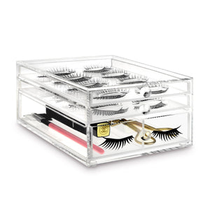 #COM6635 Acrylic False Eyelashes Holder & Makeup Tools Storage Drawer