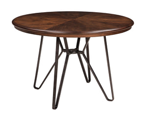 Centior Two-tone Brown Color Round Dining Room Table