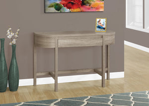 48" LONG DARK TAUPE ACCENT TABLE WITH A STORAGE DRAWER