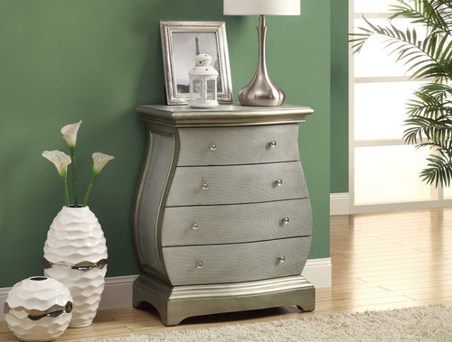 BRUSHED GOLD VENEER CONTEMPORARY STYLE ACCENT CHEST