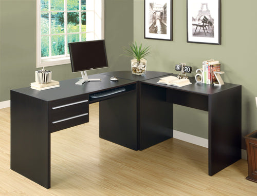 CAPPUCCINO L SHAPED CORNER COMPUTER DESK