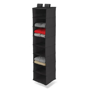 8-Shelf Hanging Closet Organizer, Black