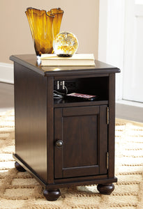 Barilanni Dark Brown Color Casual Chair Side End Table
