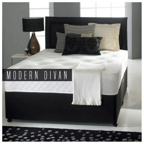 Divan Bed with Ortho Mattress, Headboard and 2 drawers