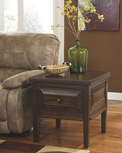 Hindell Park Rustic Brown Square End Table