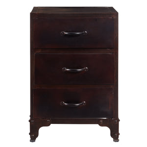 Accentrics Home Iron Three Drawer Chairside ChestDS-D051005