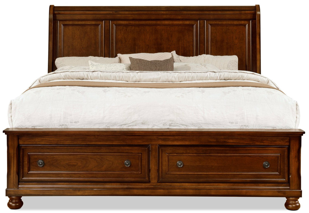 Chelsea King Bed with Storage Footboard|Très grand lit Chelsea avec pied de lit de rangement