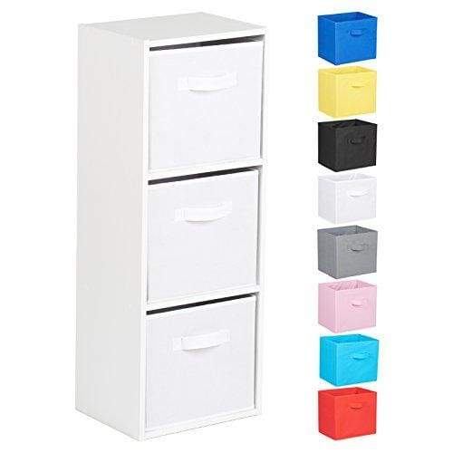 Hartleys 3 Tier White Cube Unit - Choice of Storage Boxes