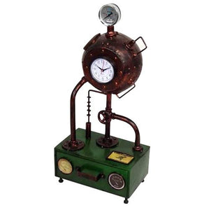 Steampunk Ornamental Distillery Clock With Storage Drawer