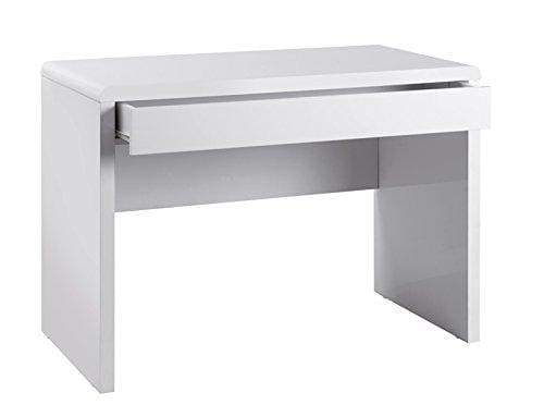 Luxor Gloss Workstation/Desk with Hidden Drawer White