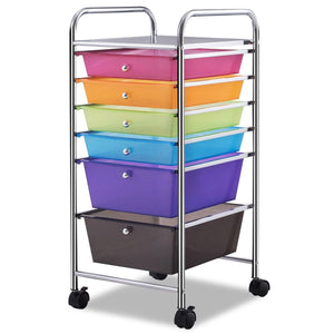 6 Drawers Rolling Storage Cart Organizer