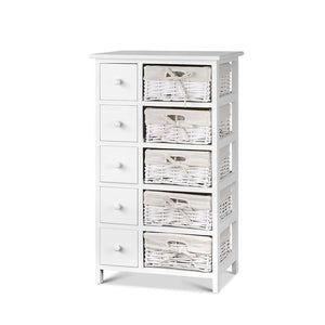 Artiss 5 Basket Storage Drawers - White