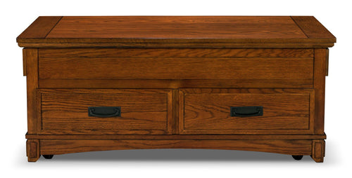 Cross Island Coffee Table with Lift Top and Casters|Table à café Cross Island avec dessus relevable et roulettes